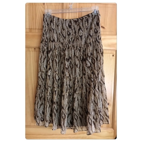 APT. 9 abstract animal print lined skirt size 6 - Picture 2 of 6